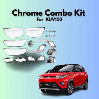 Verkoper Chrome Combo Kit for Mahindra KUV100 | Chrome Car Accessories (model 2018)