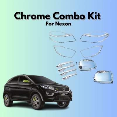  Verkoper Chrome Combo Kit for Tata Nexon | Chrome Car Accessories (model 2020)