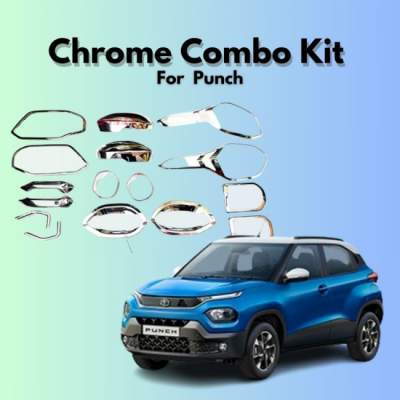  Verkoper Chrome Combo Kit for Tata Punch | Chrome Car Accessories (model 2022)