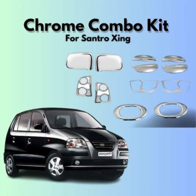  Verkoper Chrome Combo Kit for Hyundai Santro Xing | Chrome Car Accessories (model 2008)