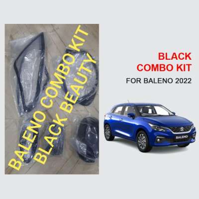 Verkoper Black Chrome Combo Kit for Maruti  Baleno(Model 2022) | Garnish Accessories kit | Set of 5pcs