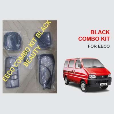 Verkoper Black Chrome Combo Kit for Maruti EECO | Garnish Accessories kit | Set of 5pcs
